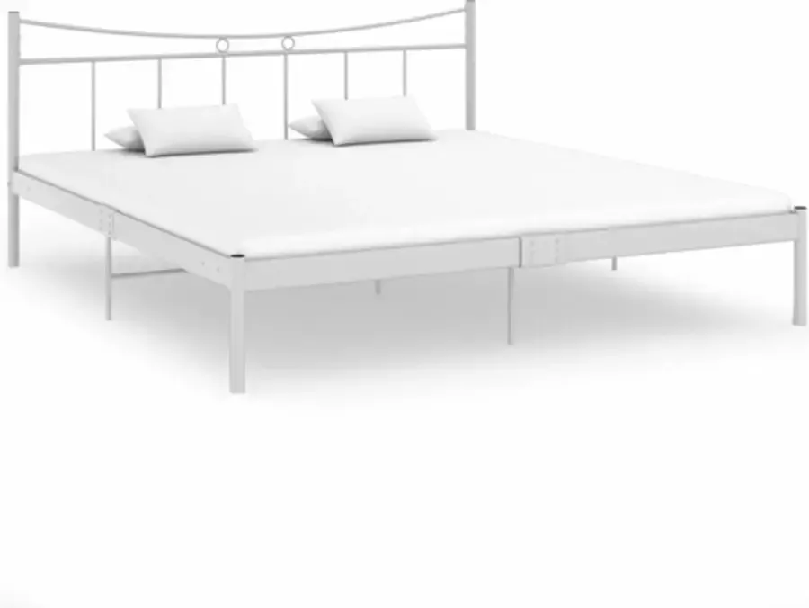 VidaXL Bedframe metaal wit 180x200 cm