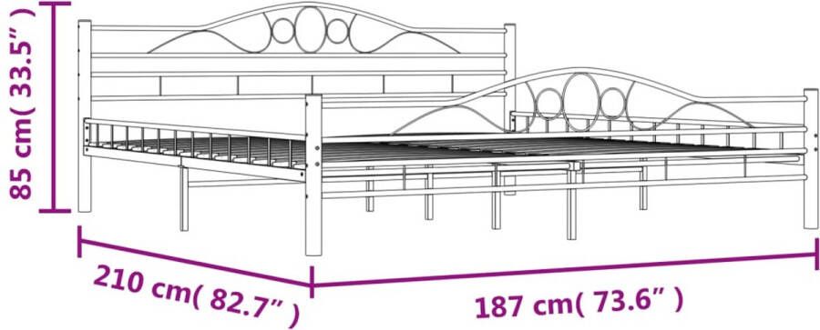 VidaXL -Bedframe-metaal-wit-180x200-cm - Foto 4