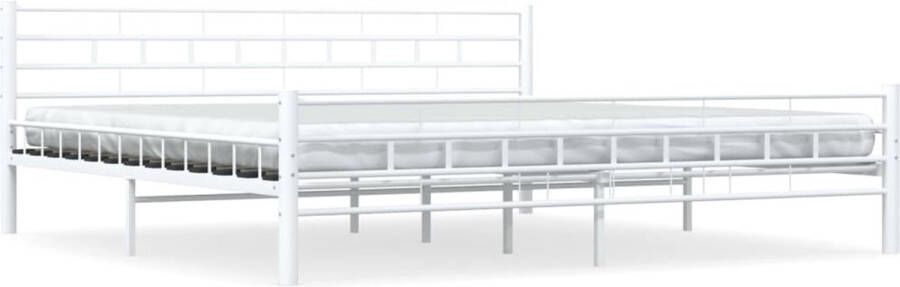 VidaXL -Bedframe-metaal-wit-180x200-cm - Foto 2