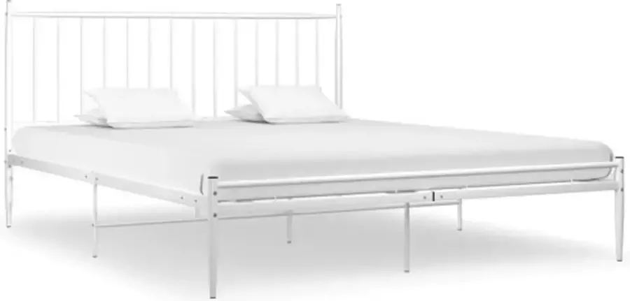 VidaXL -Bedframe-metaal-wit-180x200-cm - Foto 4