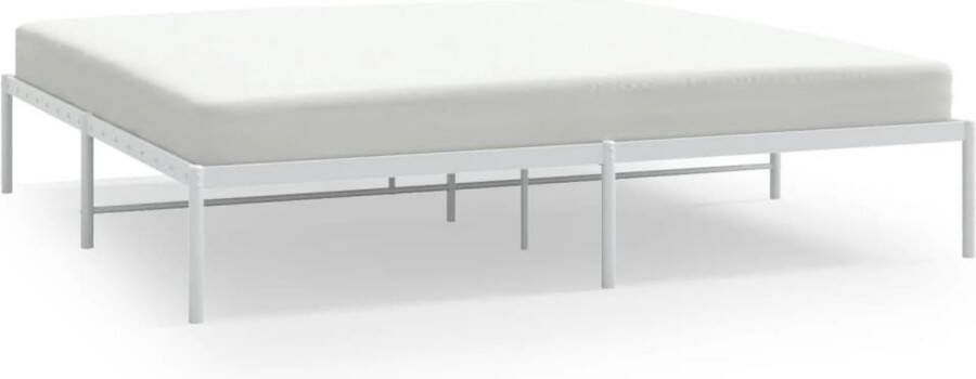 VidaXL -Bedframe-metaal-wit-183x213-cm - Foto 2