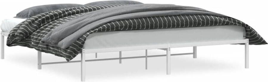 VidaXL -Bedframe-metaal-wit-193x203-cm - Foto 3