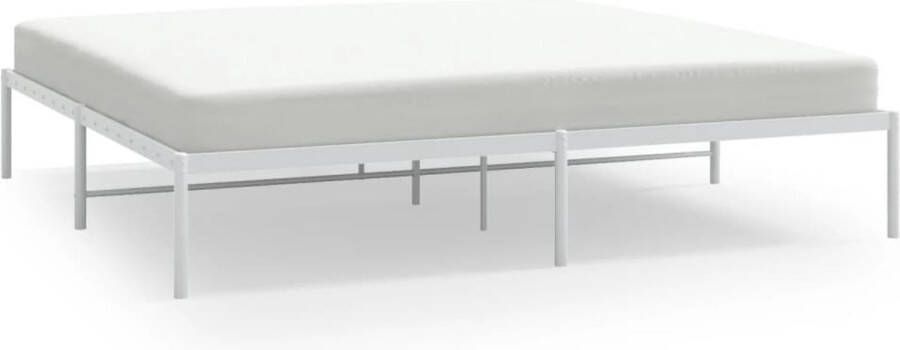 VidaXL Bedframe staal wit 208x208x31 cm - Foto 2