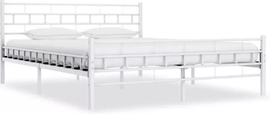 VidaXL -Bedframe-metaal-wit-200x200-cm - Foto 4