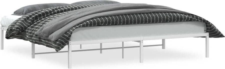 VidaXL -Bedframe-metaal-wit-200x200-cm - Foto 3