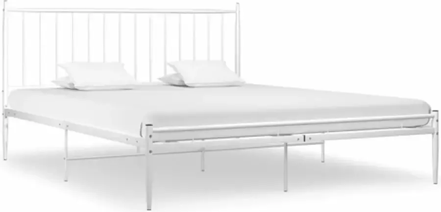 VidaXL -Bedframe-metaal-wit-200x200-cm - Foto 3