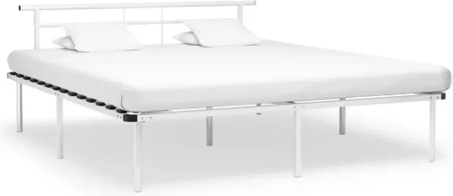 VidaXL -Bedframe-metaal-wit-200x200-cm - Foto 3