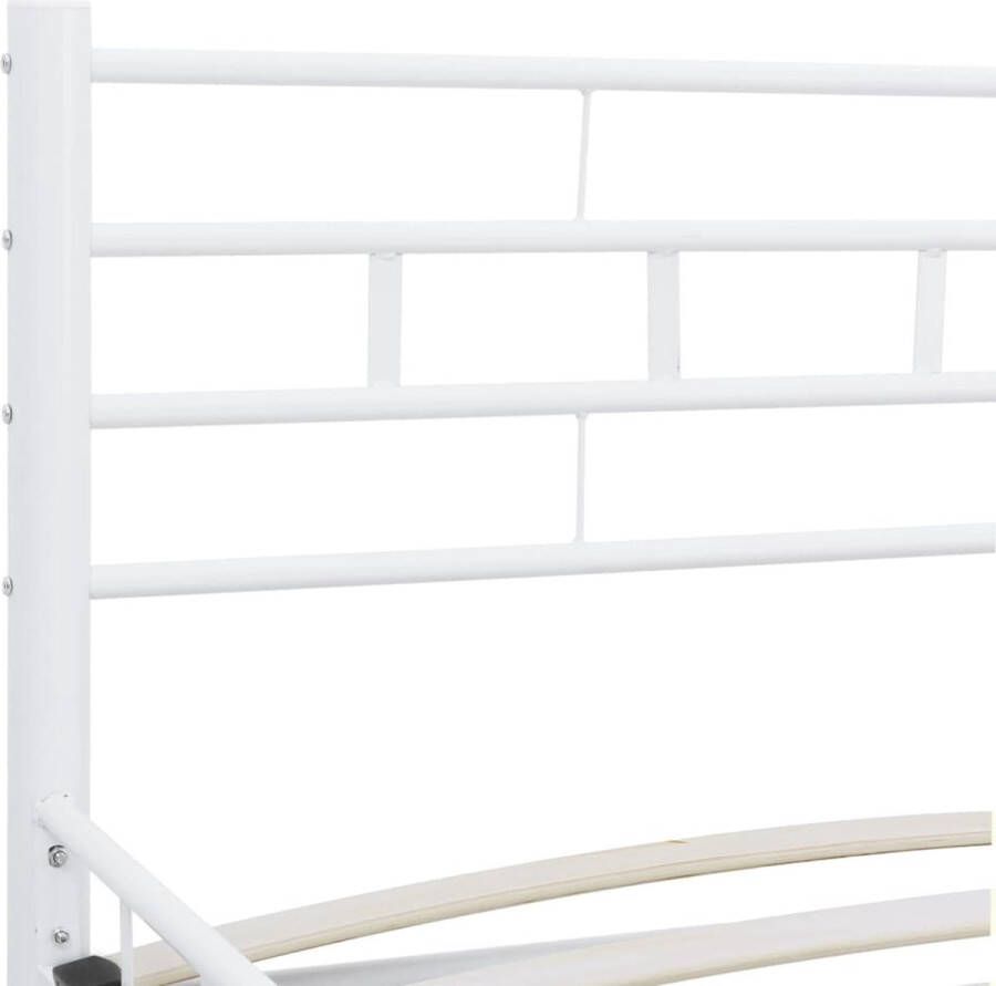 VidaXL -Bedframe-metaal-wit-200x200-cm - Foto 2