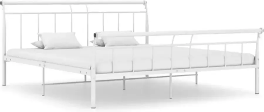 VidaXL -Bedframe-metaal-wit-200x200-cm - Foto 3