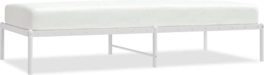 VidaXL -Bedframe-metaal-wit-90x190-cm