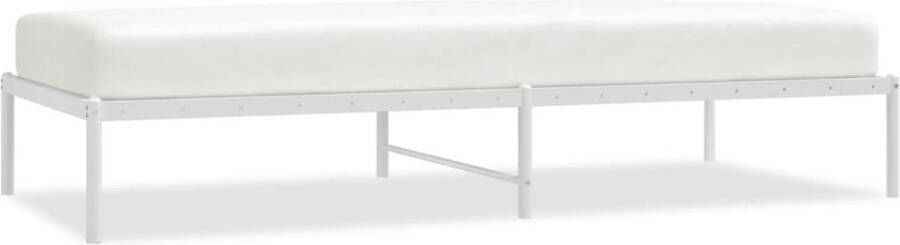 VidaXL -Bedframe-metaal-wit-90x200-cm