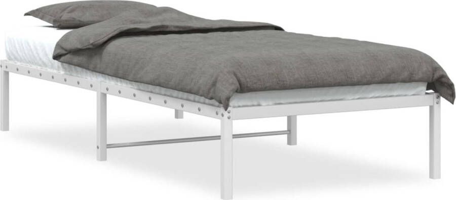 VidaXL -Bedframe-metaal-wit-90x200-cm - Foto 3