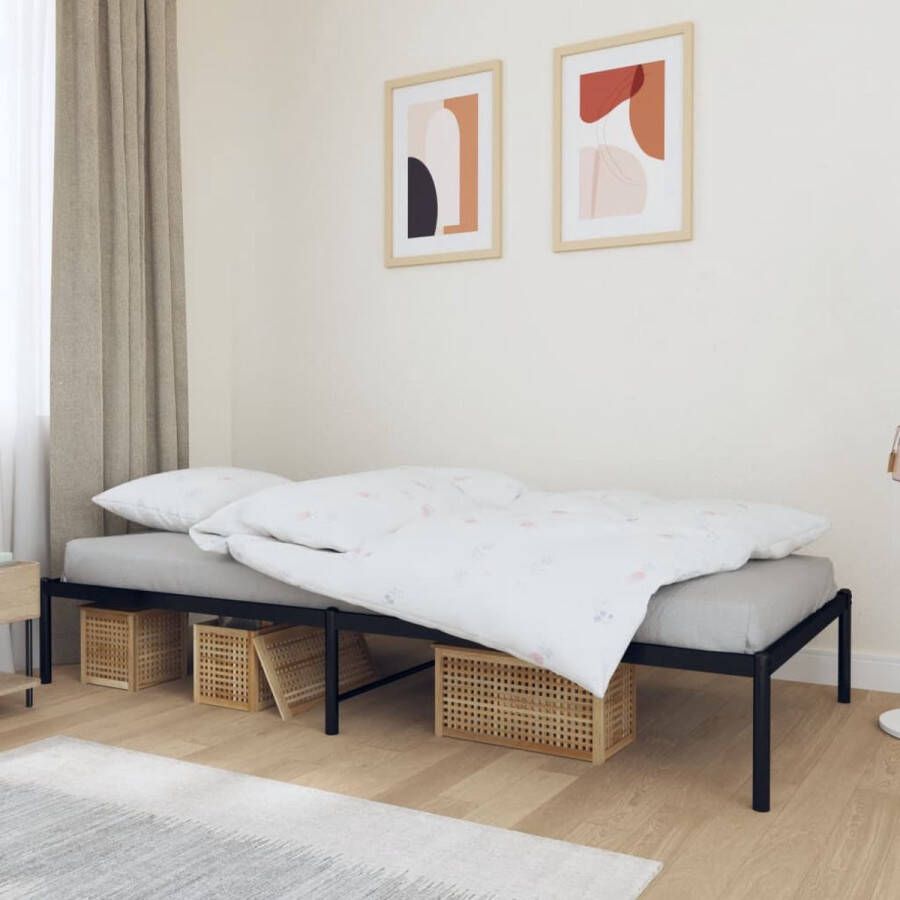 VidaXL -Bedframe-metaal-zwart-100x190-cm - Foto 3