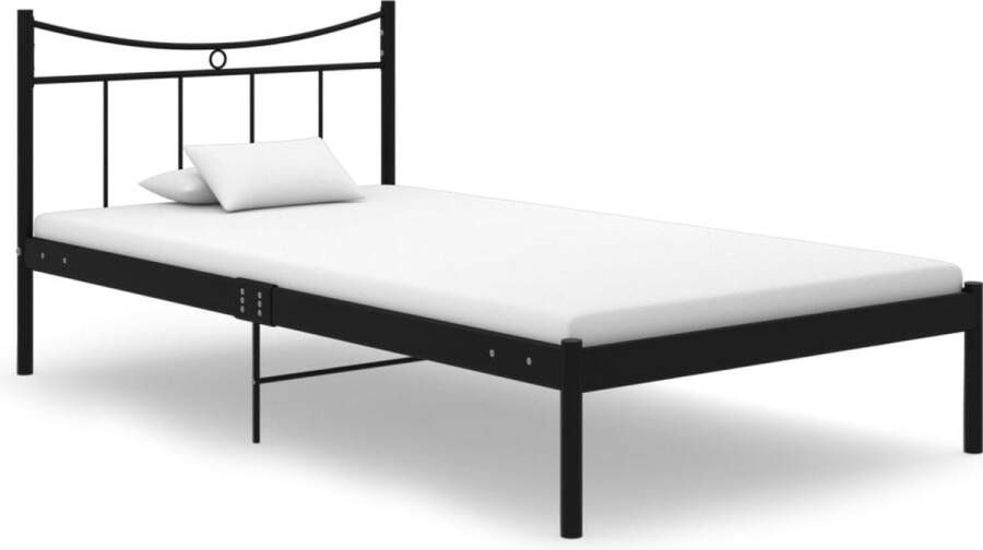 VidaXL Bedframe metaal zwart 100x200 cm