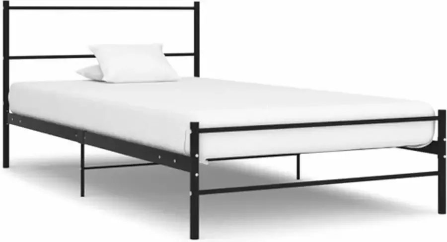 VidaXL -Bedframe-metaal-zwart-100x200-cm - Foto 2