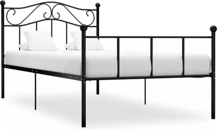 VidaXL -Bedframe-metaal-zwart-100x200-cm - Foto 2