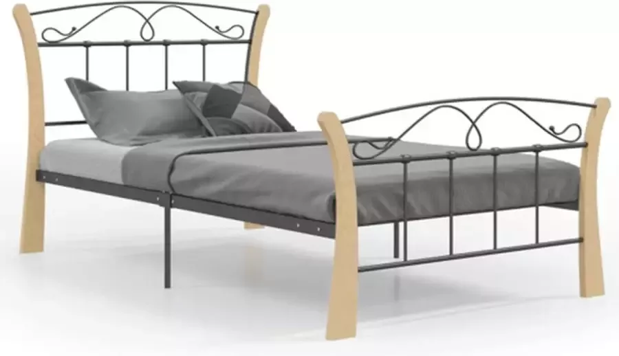 VidaXL -Bedframe-metaal-zwart-100x200-cm - Foto 4