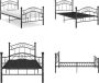 VidaXL Bedframe metaal zwart 100x200 cm Bedframe Bedframes Eenpersoonsbed Eenpersoonsbedden - Thumbnail 1