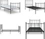 VidaXL Bedframe metaal zwart 100x200 cm Bedframe Bedframes Eenpersoonsbed Eenpersoonsbedden - Thumbnail 2