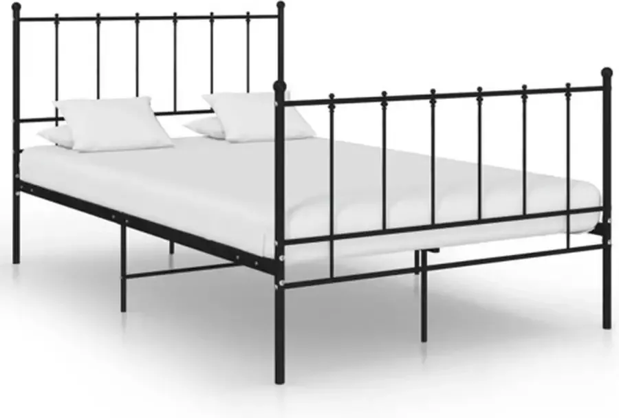 VidaXL -Bedframe-metaal-zwart-120x200-cm - Foto 2