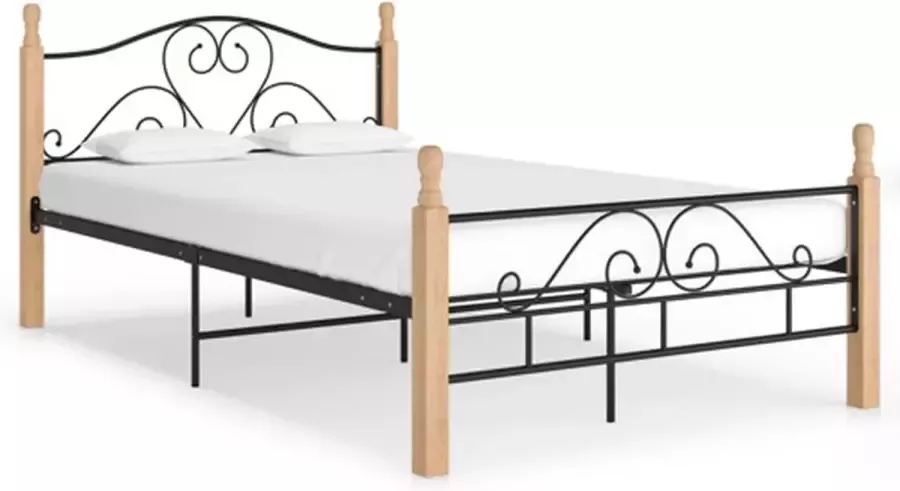 VidaXL -Bedframe-metaal-zwart-120x200-cm - Foto 2