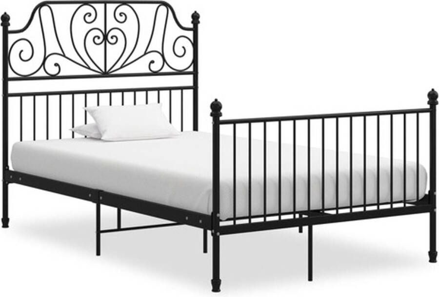 VidaXL -Bedframe-metaal-zwart-120x200-cm - Foto 2