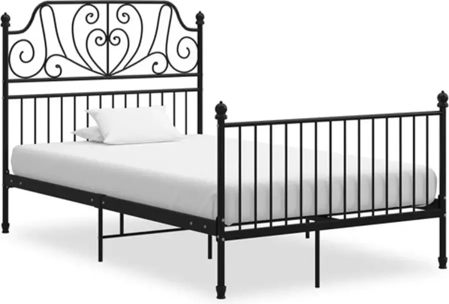 VidaXL -Bedframe-metaal-zwart-120x200-cm - Foto 3
