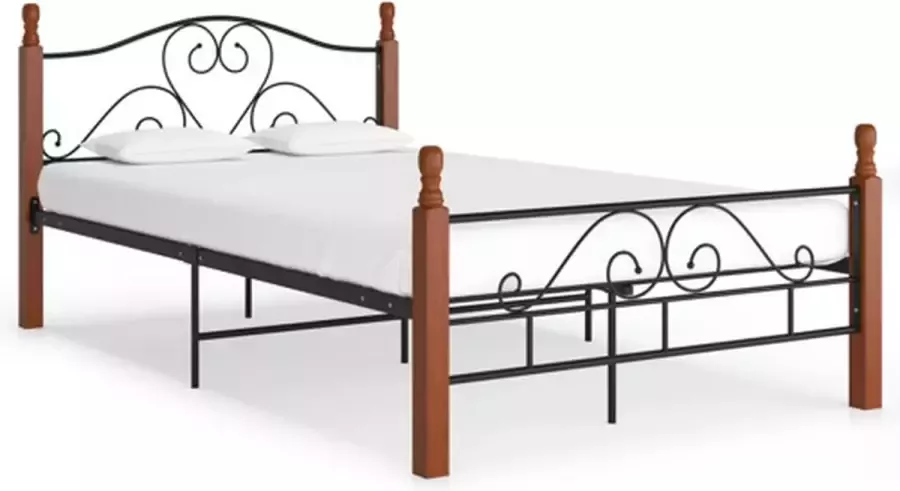 VidaXL -Bedframe-metaal-zwart-120x200-cm - Foto 2