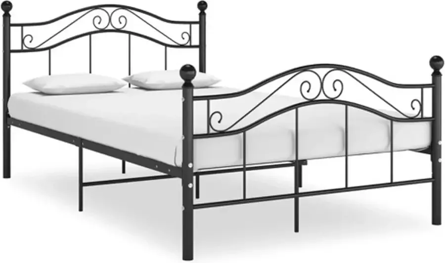 VidaXL -Bedframe-metaal-zwart-120x200-cm - Foto 4