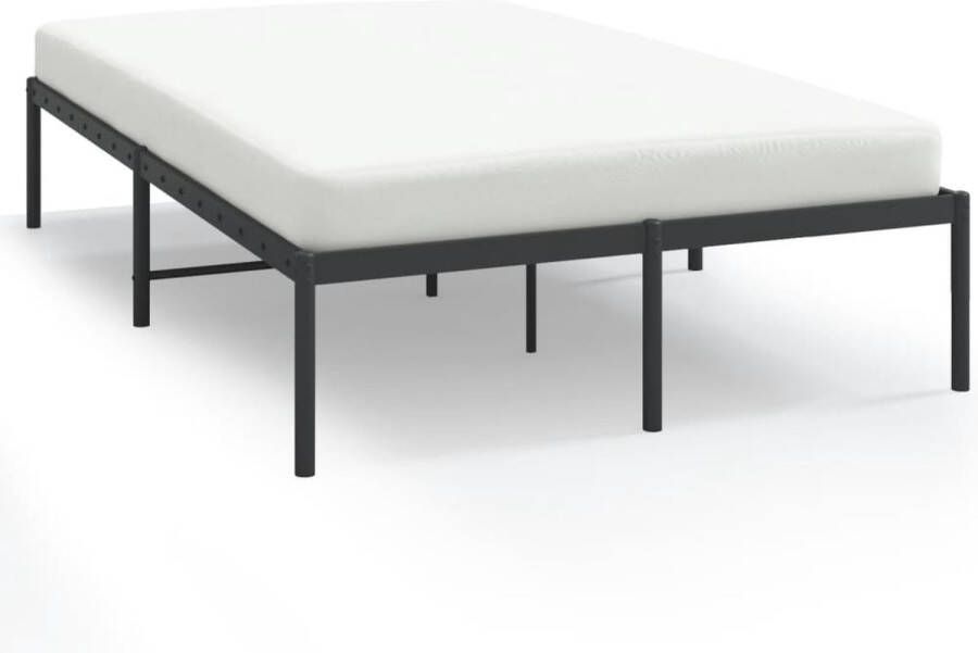 VidaXL -Bedframe-metaal-zwart-135x190-cm