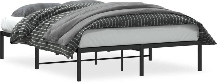 VidaXL -Bedframe-metaal-zwart-140x190-cm - Foto 3