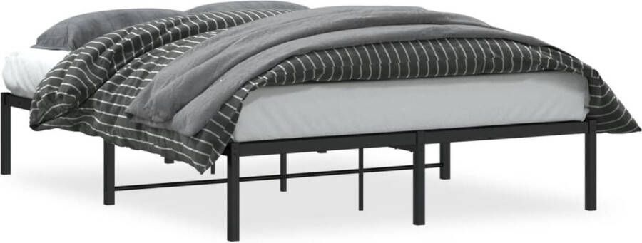 VidaXL -Bedframe-metaal-zwart-140x200-cm - Foto 3