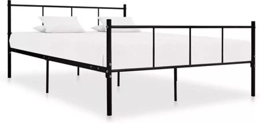 VidaXL -Bedframe-metaal-zwart-140x200-cm - Foto 2