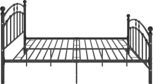 VidaXL Bedframe metaal zwart 140x200 cm