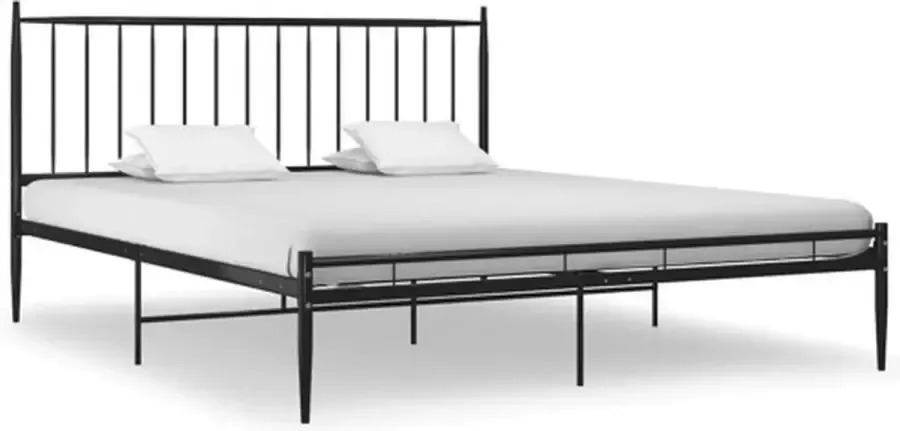 VidaXL Bedframe metaal zwart 140x200 cm