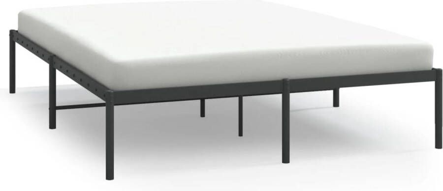 VidaXL -Bedframe-metaal-zwart-150x200-cm