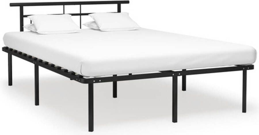 VidaXL -Bedframe-metaal-zwart-160x200-cm - Foto 2