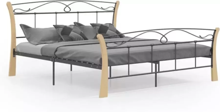 VidaXL Bedframe metaal zwart 160x200 cm - Foto 2
