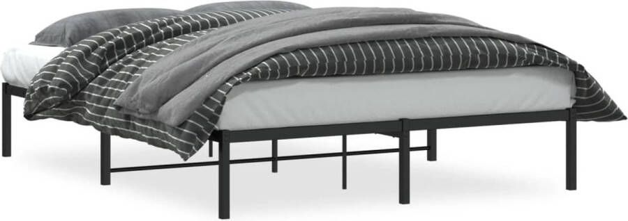 VidaXL -Bedframe-metaal-zwart-160x200-cm - Foto 2