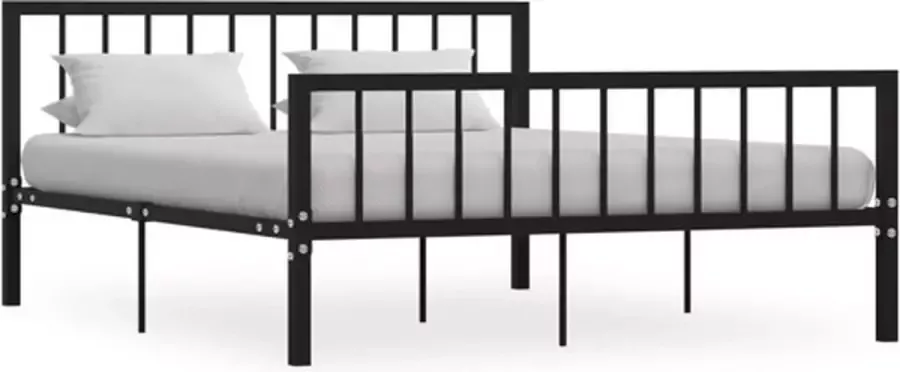 VidaXL -Bedframe-metaal-zwart-160x200-cm - Foto 3