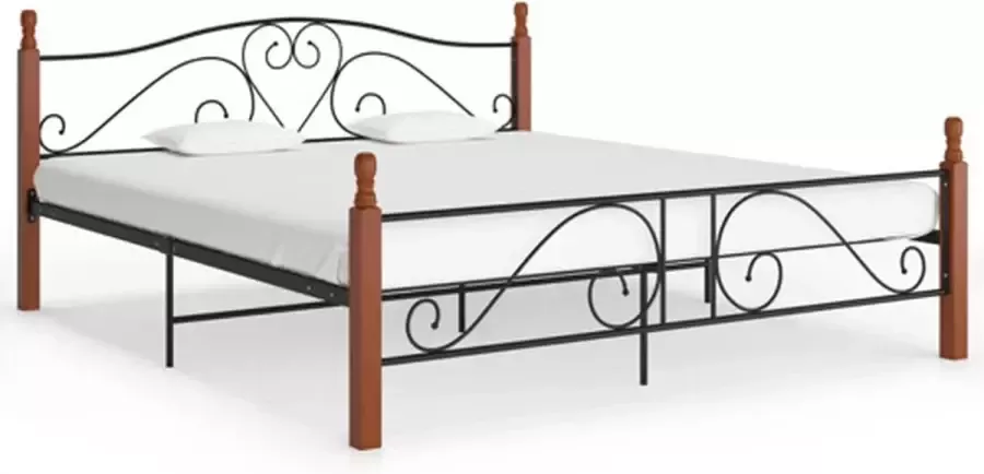 VidaXL -Bedframe-metaal-zwart-180x200-cm