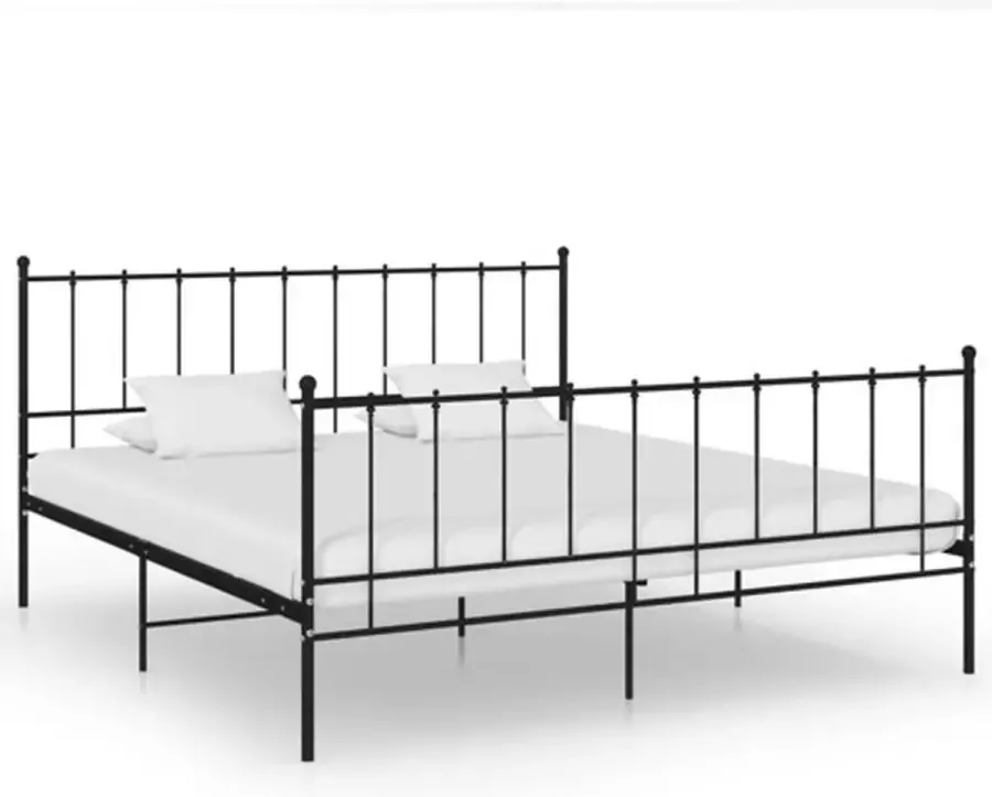 VidaXL -Bedframe-metaal-zwart-180x200-cm