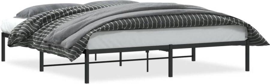 VidaXL -Bedframe-metaal-zwart-180x200-cm - Foto 2