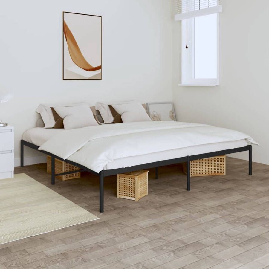 VidaXL -Bedframe-metaal-zwart-180x200-cm - Foto 3