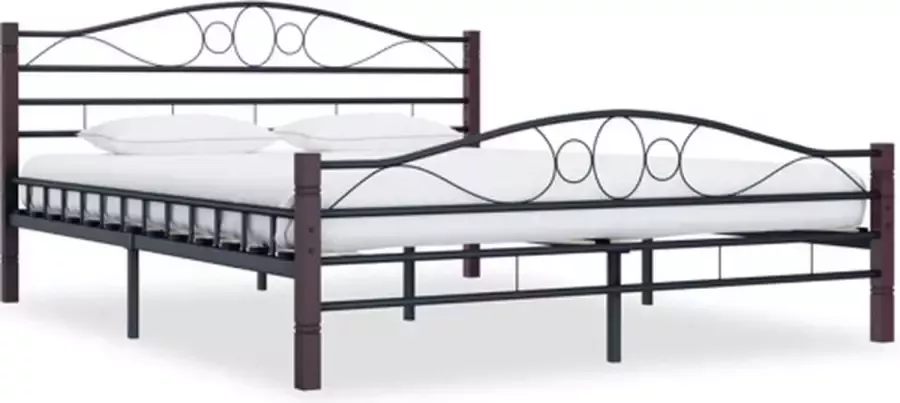 VidaXL -Bedframe-metaal-zwart-200x200-cm - Foto 3