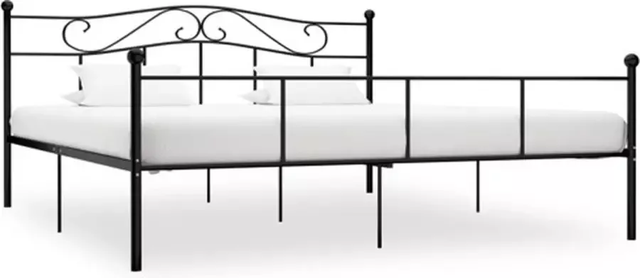 VidaXL -Bedframe-metaal-zwart-200x200-cm