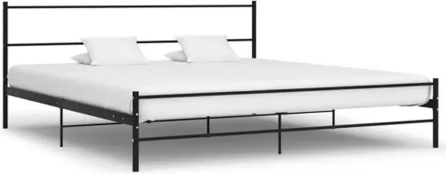 VidaXL -Bedframe-metaal-zwart-200x200-cm