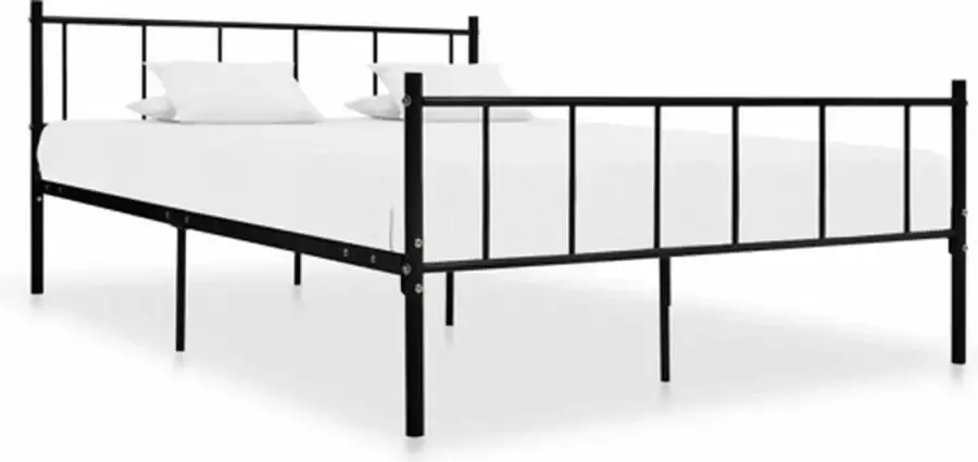 VidaXL Bedframe metaal zwart 200x200 cm