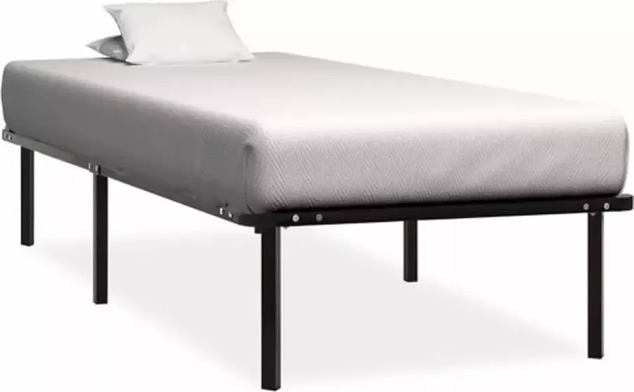 VidaXL -Bedframe-metaal-zwart-90x200-cm