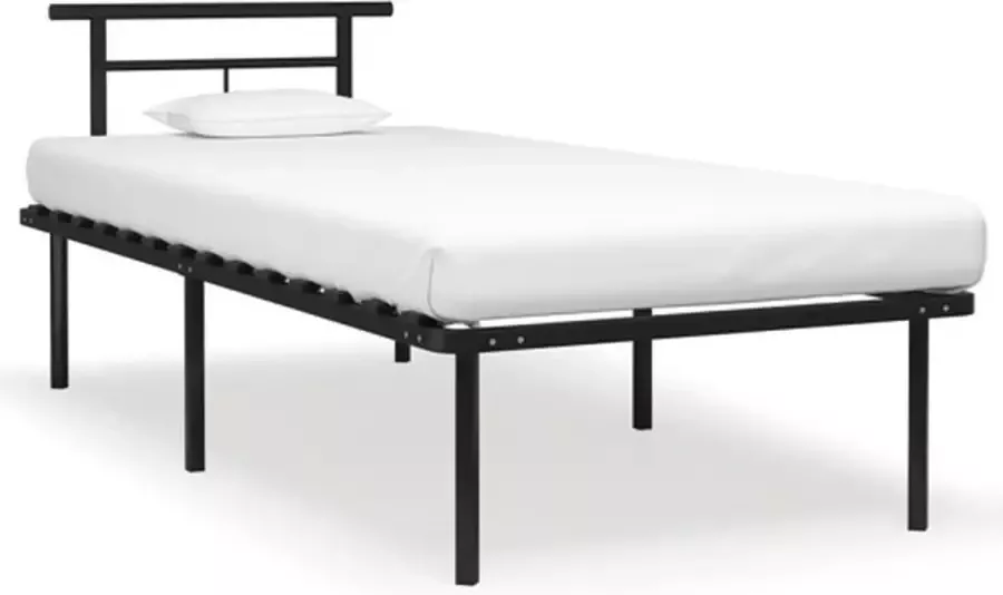 VidaXL -Bedframe-metaal-zwart-90x200-cm - Foto 3